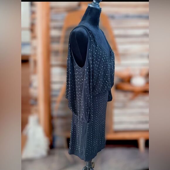 🔥🔥Faith Connexion Embellished Studded V Neck Slouchy Mini  Dress Size S - Picture 14 of 16